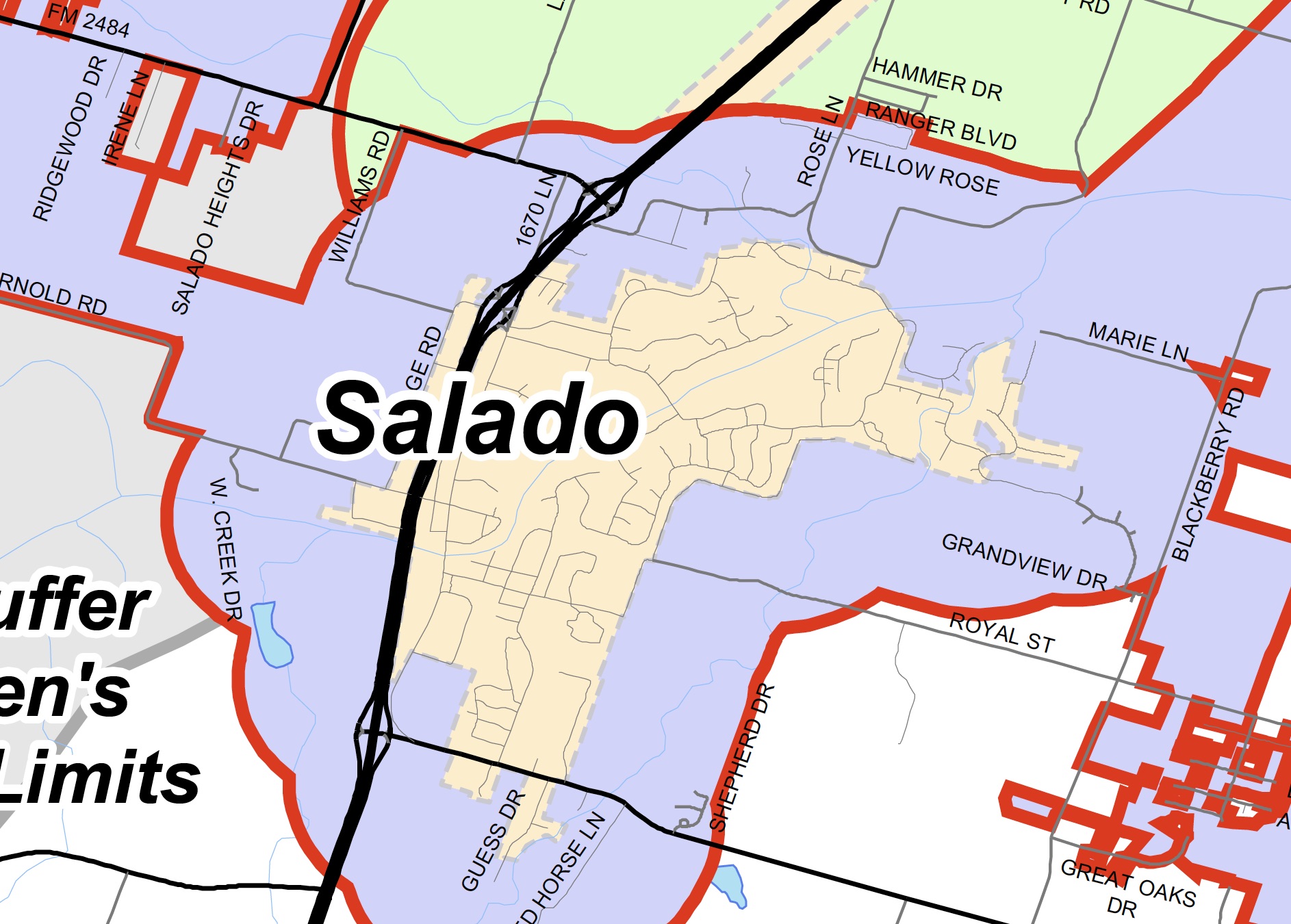 Map Of Salado Texas