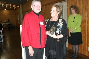Hulda Horton was inducted into the Salado Chamber of Commerce Hall of Fame on Jan, 28. She is shown above with Kaye Coachman.
